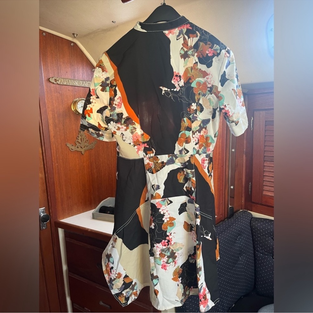 3.1 Phillip Lim size small kimono high neck fall floral dress - Picture 5 of 7
